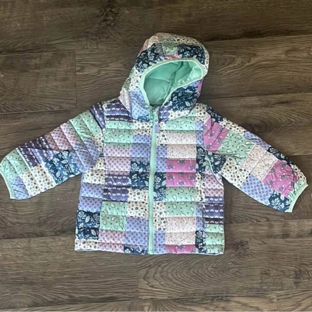 Puffer Jacket - cute quilted print!